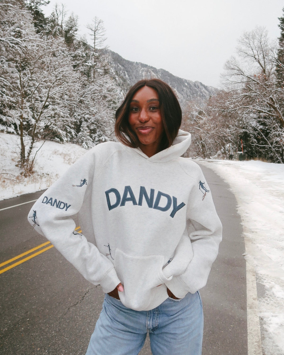 Snow Day Oversized Lux Hoodie in Heather Gray