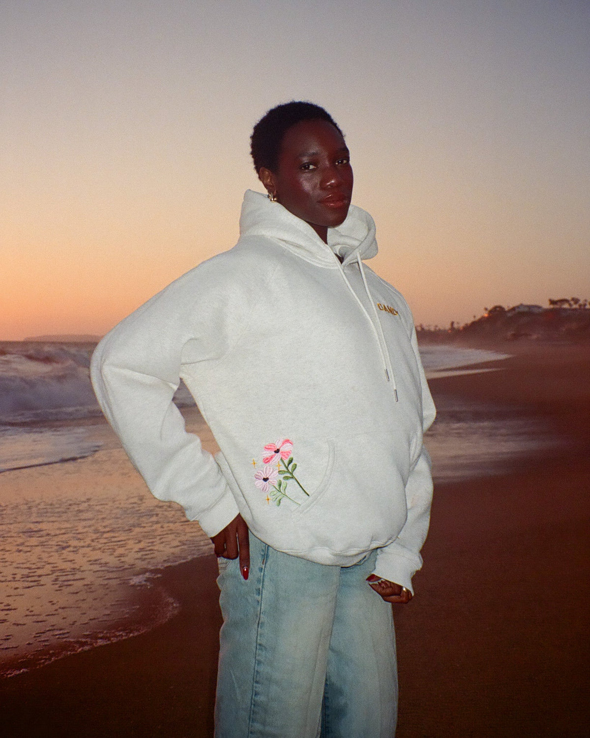 Gift Giving Oversized Lux Hoodie in Heather Gray