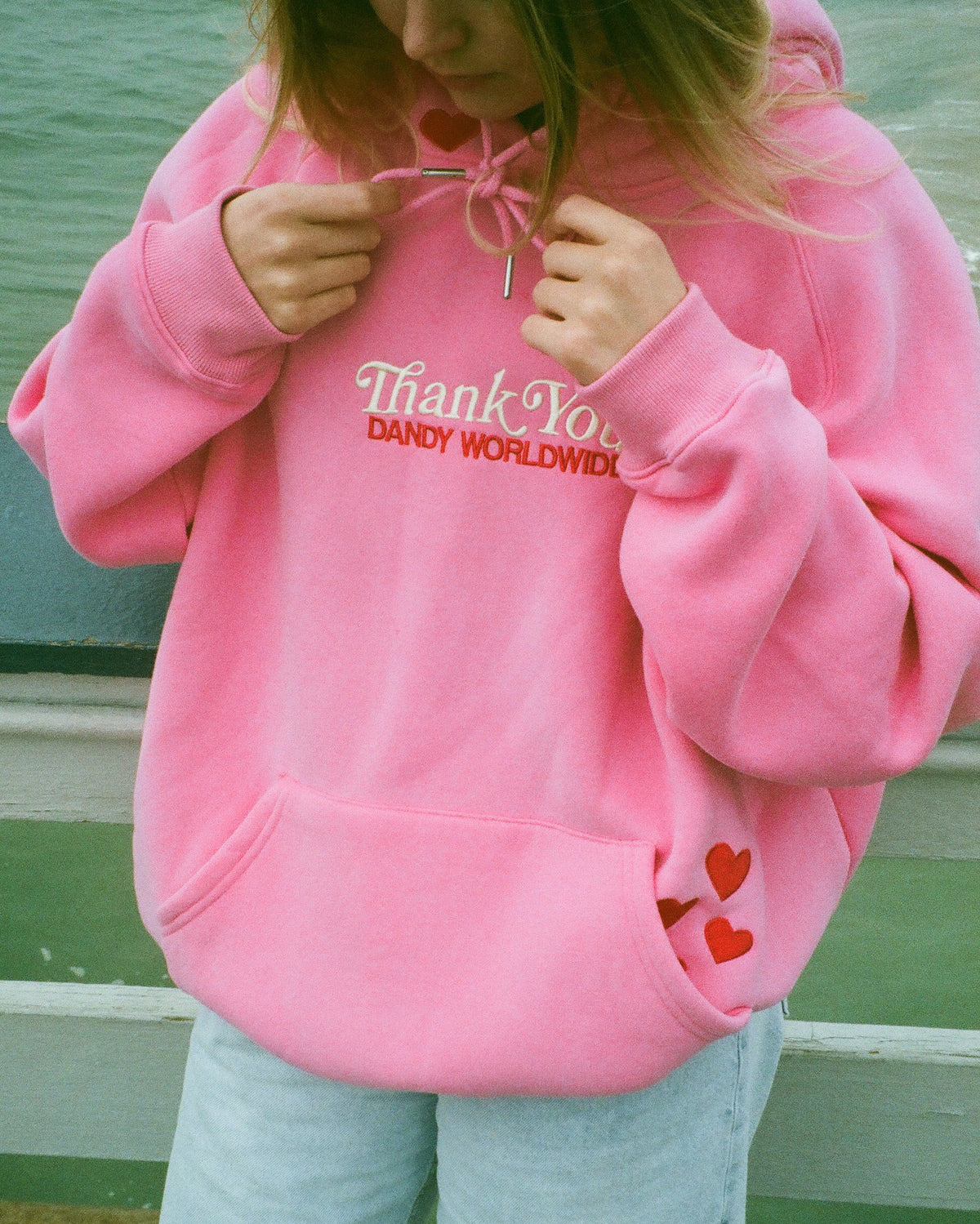 Quality Time Oversized Lux Hoodie in Pink