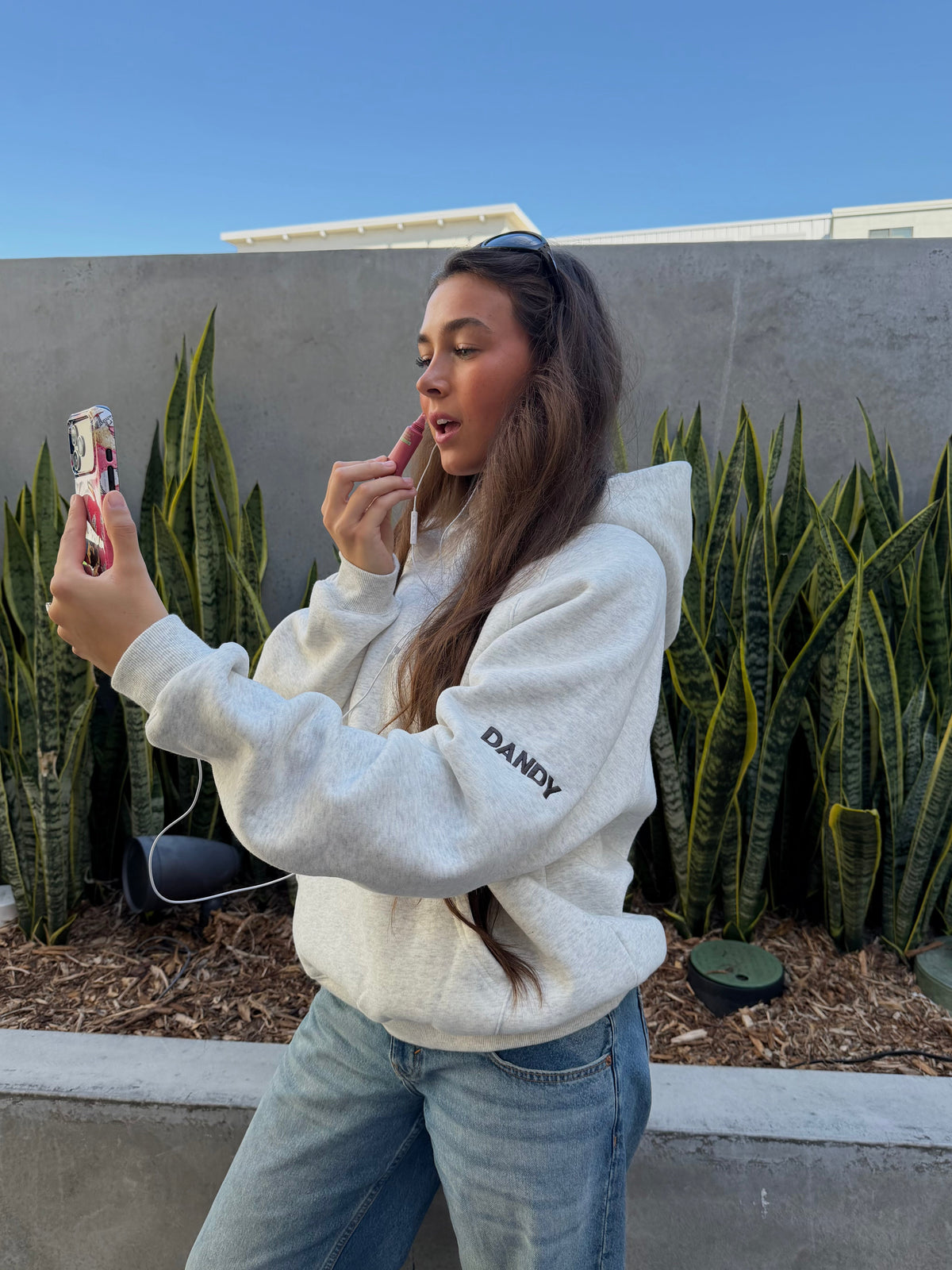 Basics Oversized Lux Hoodie in Heather Grey