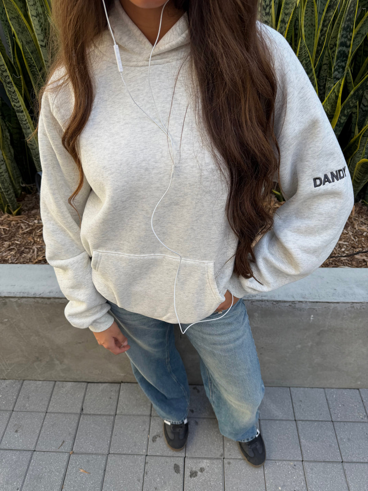 Basics Oversized Lux Hoodie in Heather Grey
