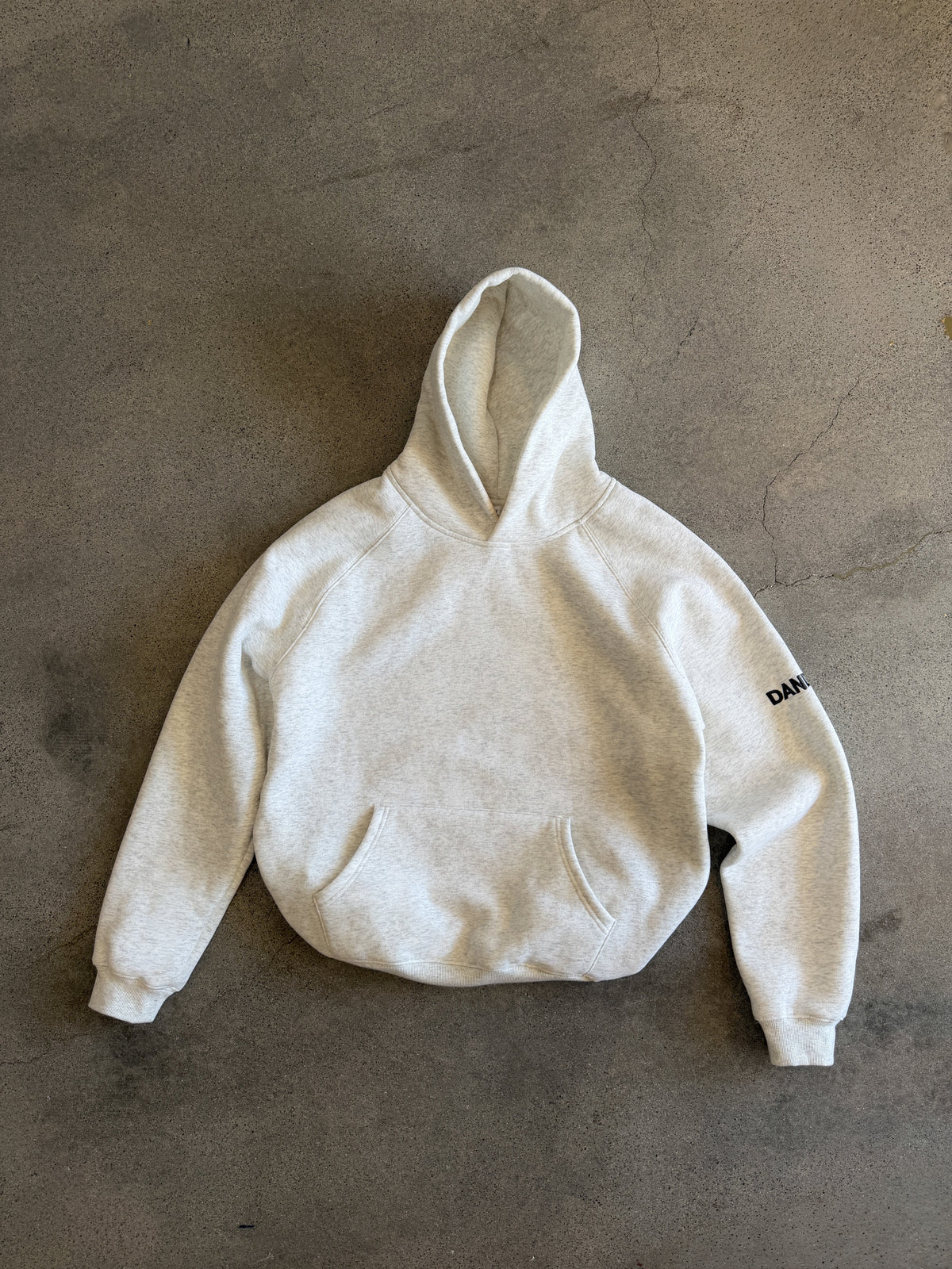 Basics Oversized Lux Hoodie in Heather Grey