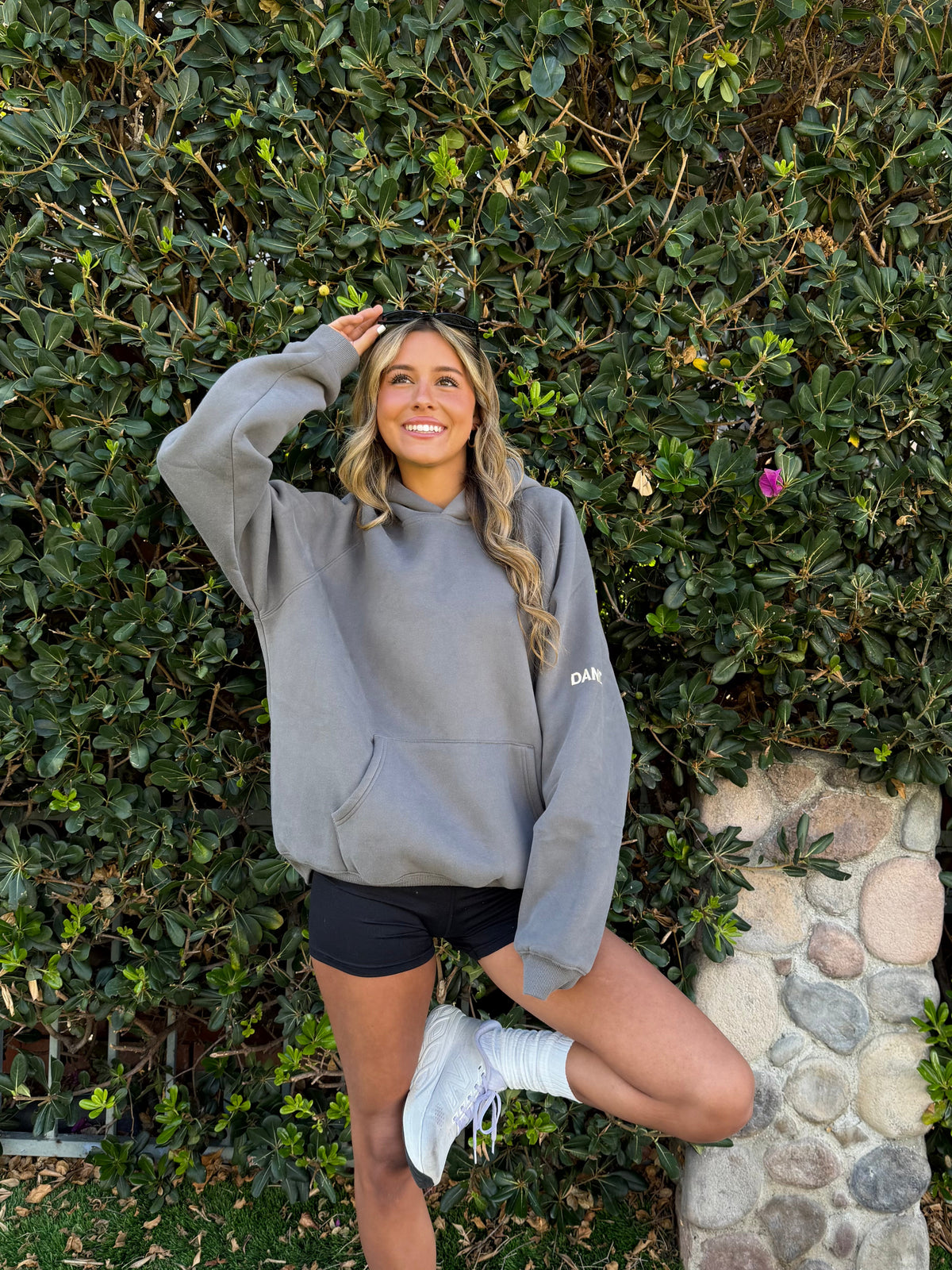 Basics Oversized Lux Hoodie in Dark Grey