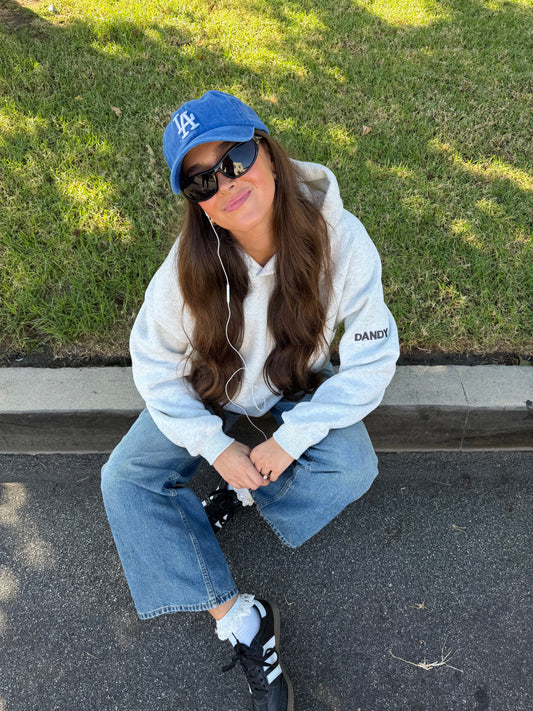 Basics Oversized Lux Hoodie in Heather Grey
