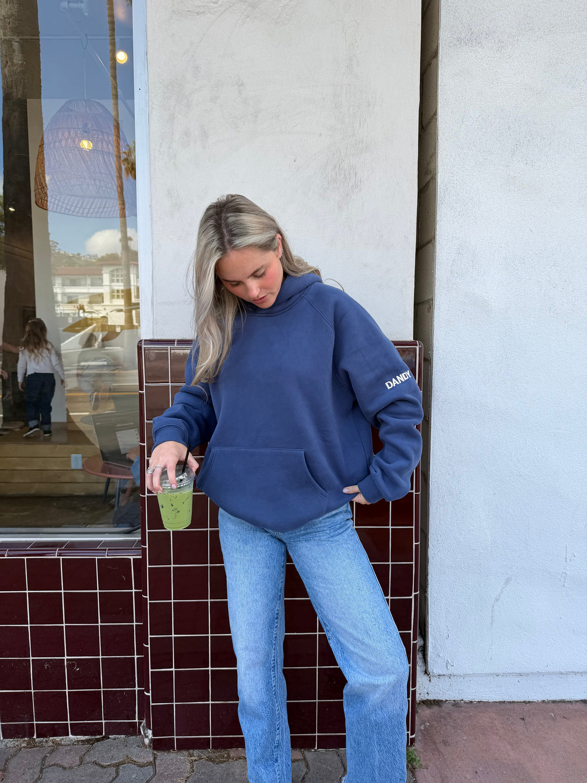 Basics Oversized Lux Hoodie in Blue