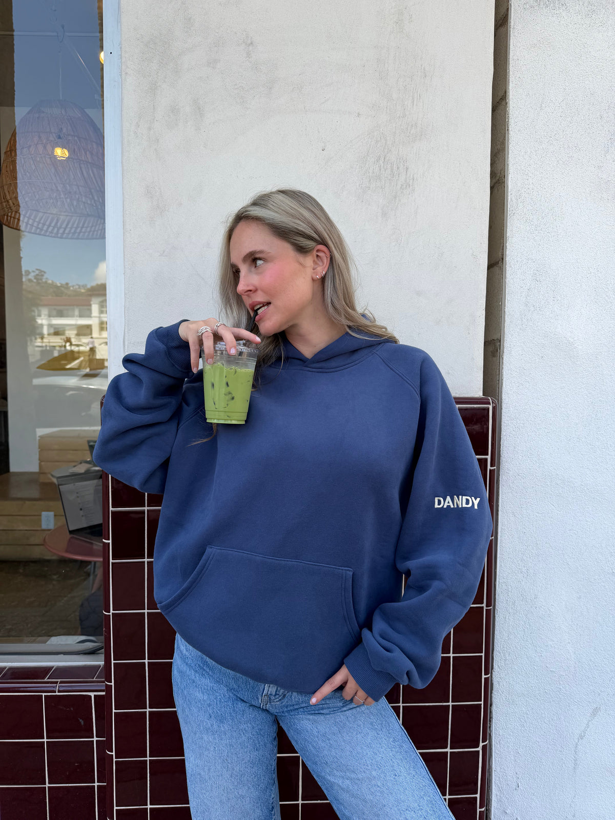Basics Oversized Lux Hoodie in Blue