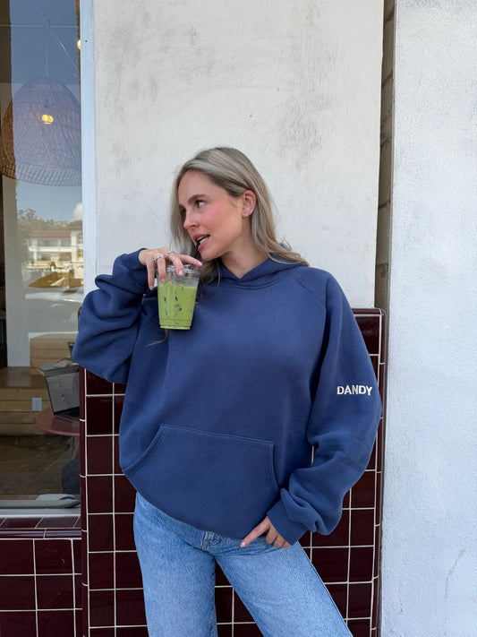 Basics Oversized Lux Hoodie in Blue