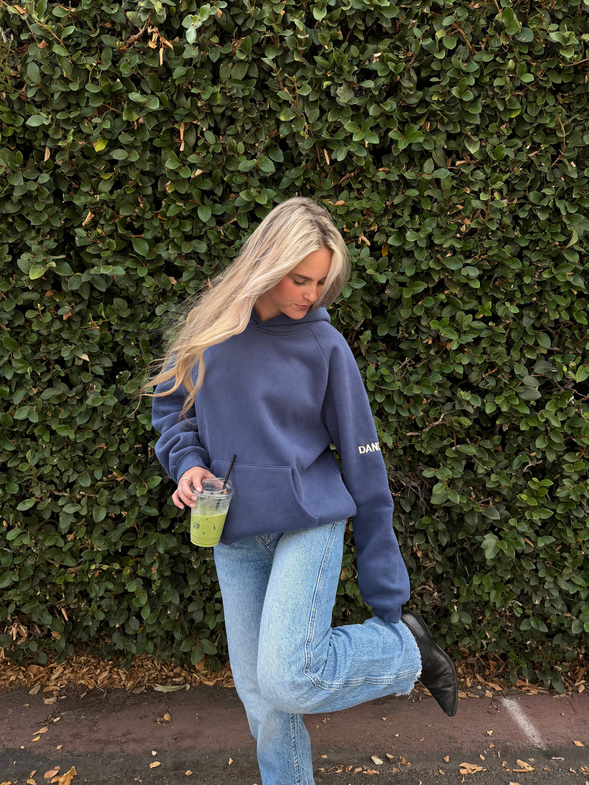 Basics Oversized Lux Hoodie in Blue