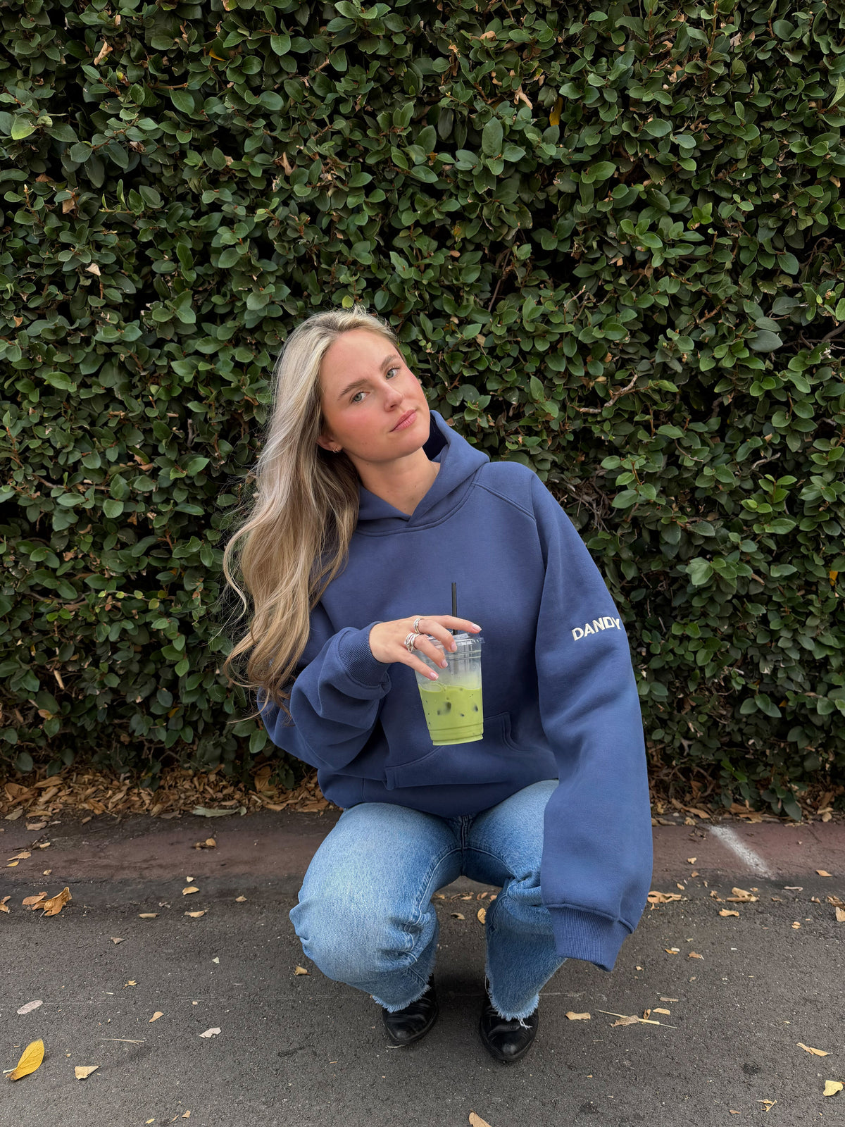 Basics Oversized Lux Hoodie in Blue