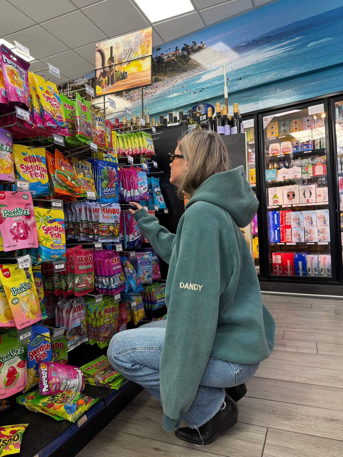 Basics Oversized Lux Hoodie in Pine Green