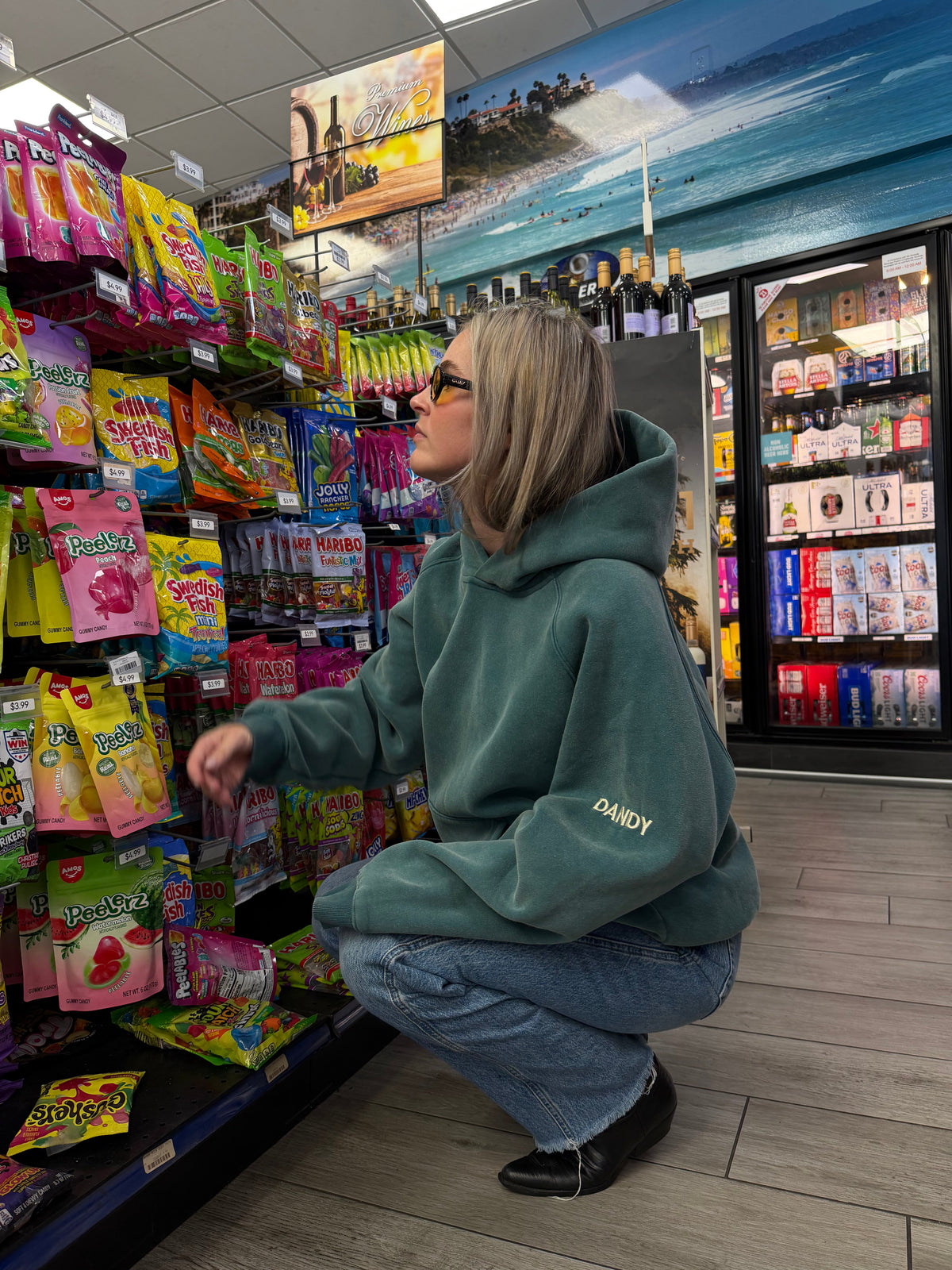Basics Oversized Lux Hoodie in Pine Green