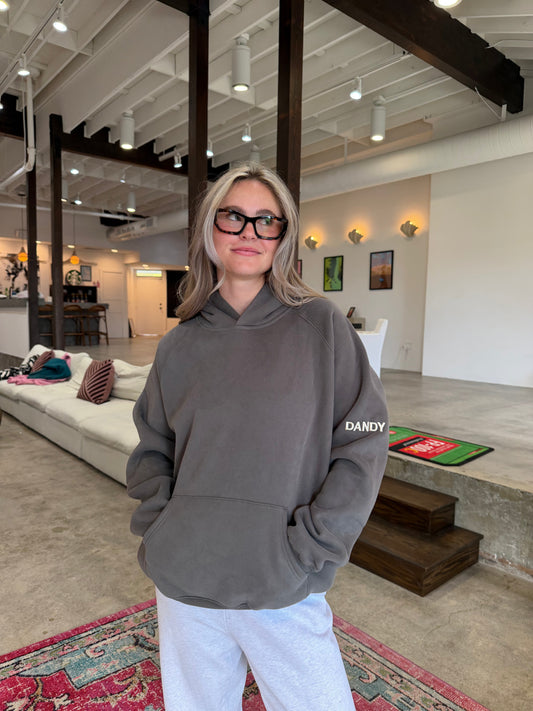 Basics Oversized Lux Hoodie in Dark Grey