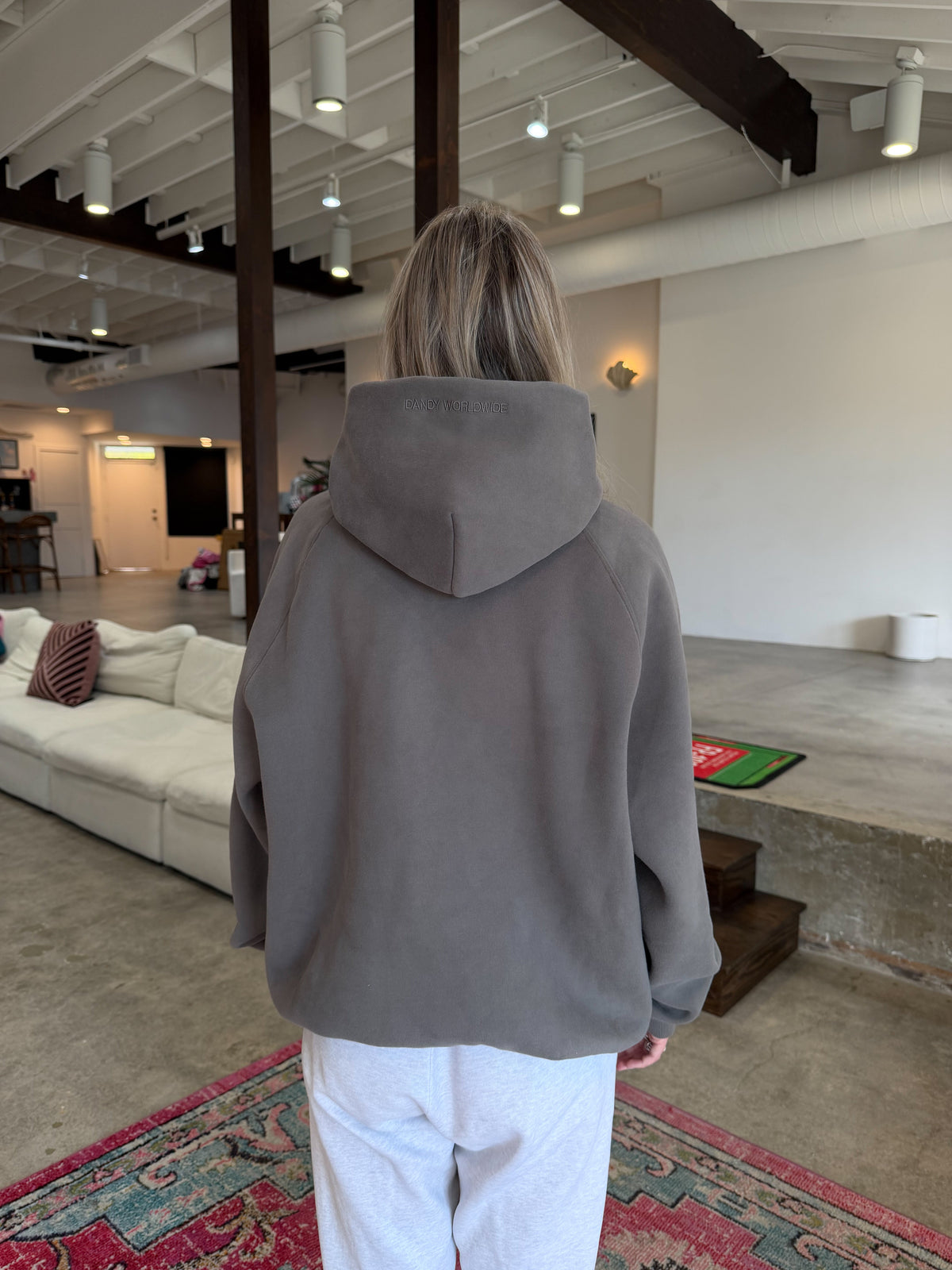 Basics Oversized Lux Hoodie in Dark Grey
