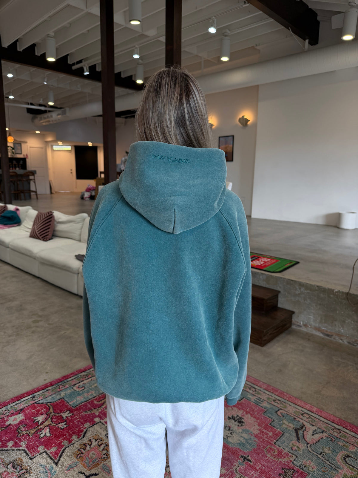 Basics Oversized Lux Hoodie in Pine Green