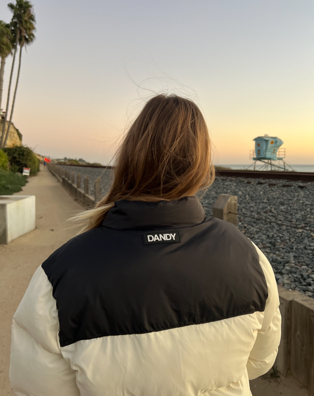 Heart on My Sleeve Puffer Jacket in Cream