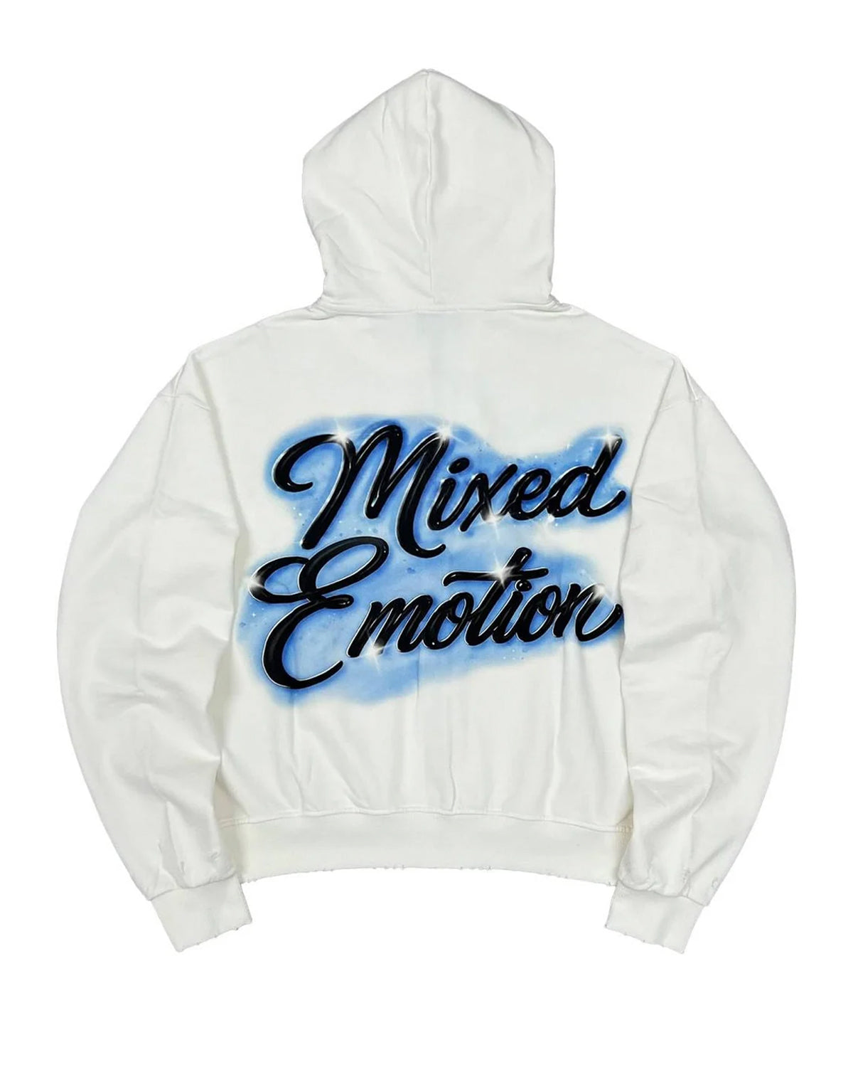 Mixed Emotions Cupids Arrow Zip Up Hoodie White