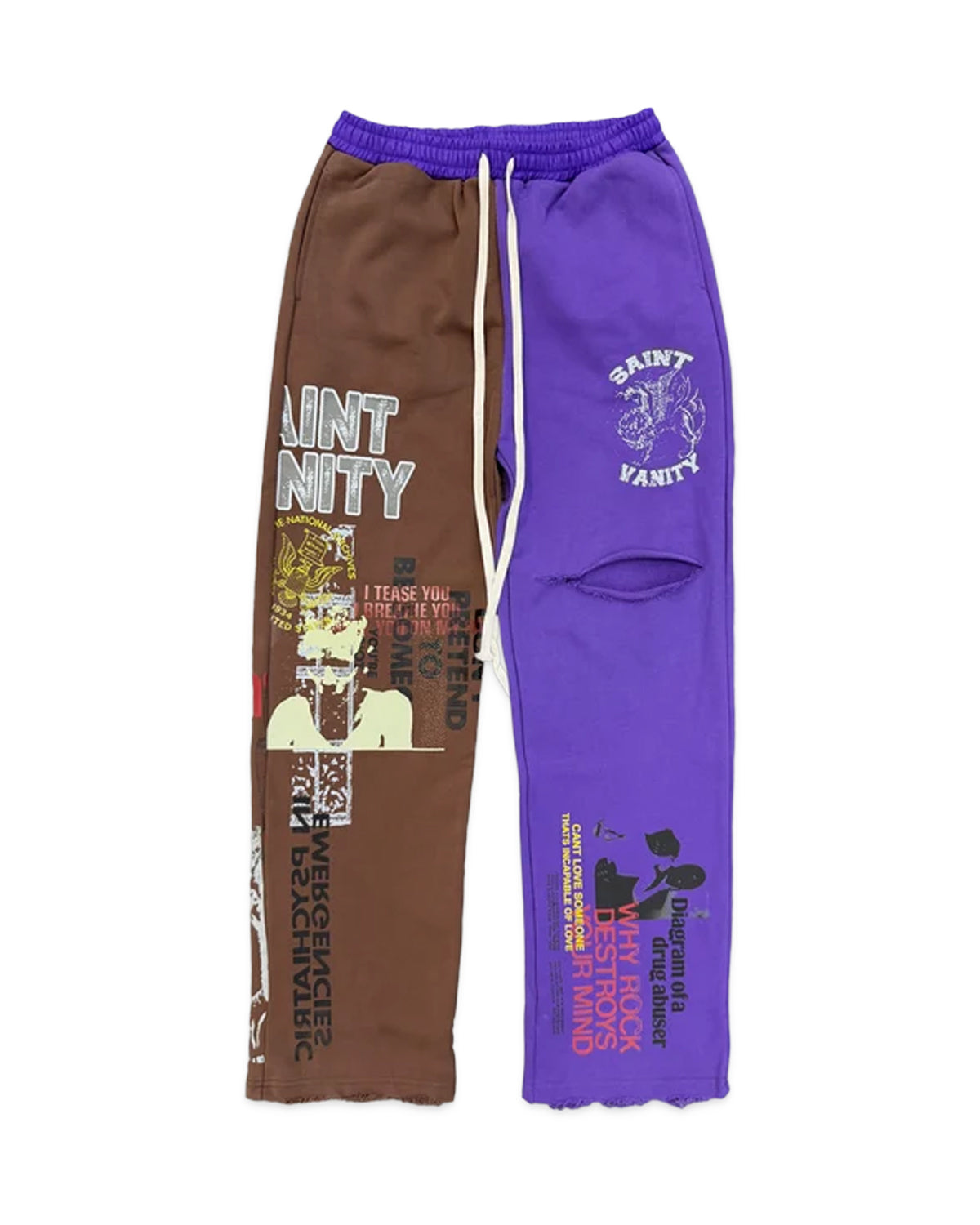 Saint Vanity What The Saint Sweatpants Purple/Brown