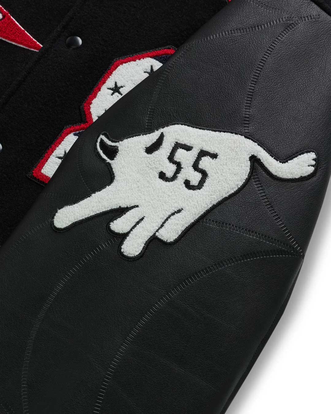 Sp5der District Cuntry Varsity Jacket Black