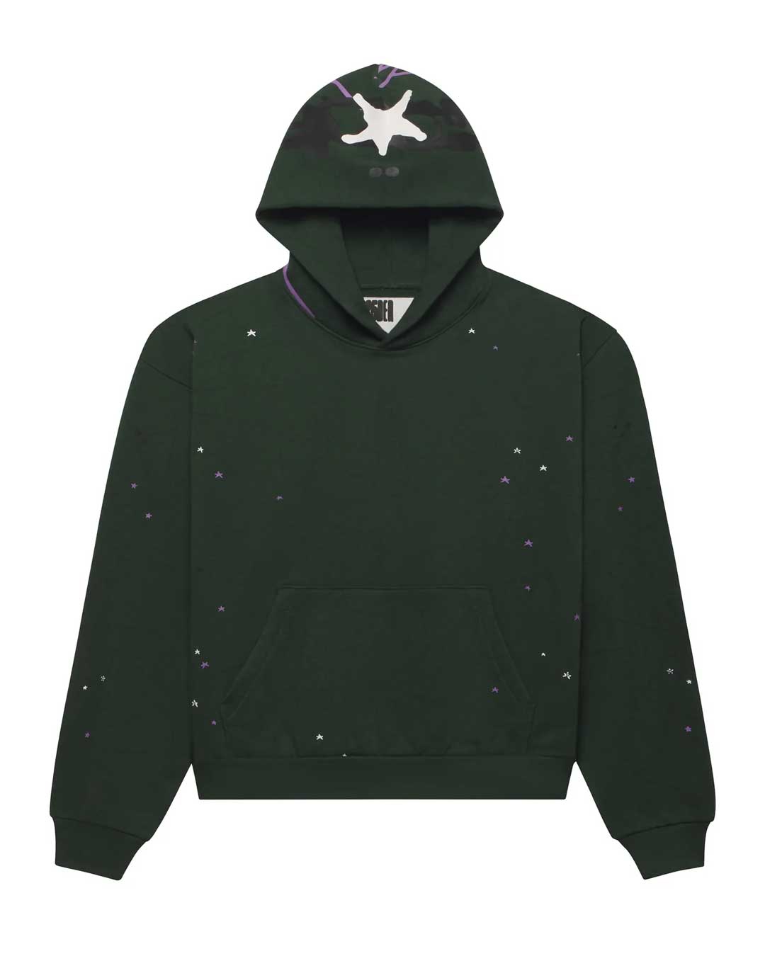 Sp5der Heavy Web Hoodie Dark Green
