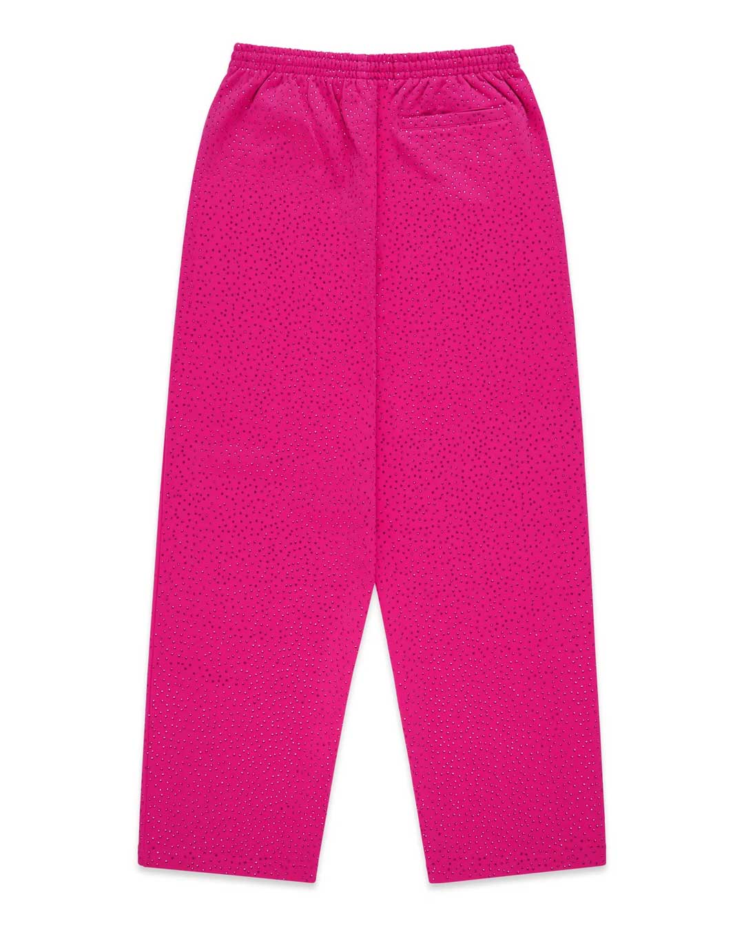 Sp5der Rhinestone OG Logo V2 Wide Leg Sweatpants Pink