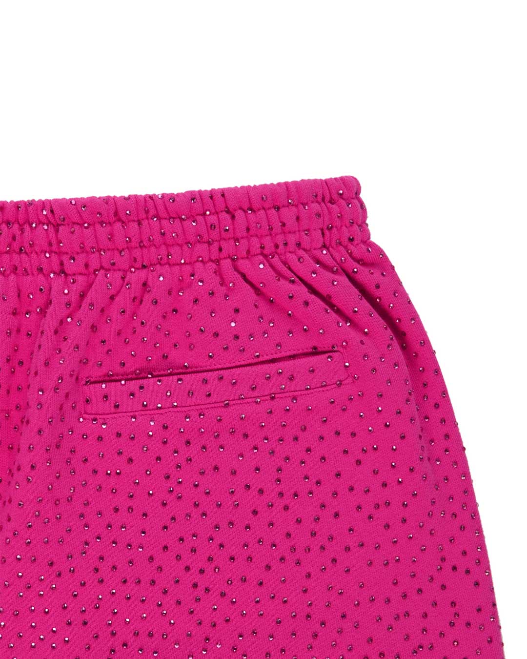 Sp5der Rhinestone OG Logo V2 Wide Leg Sweatpants Pink