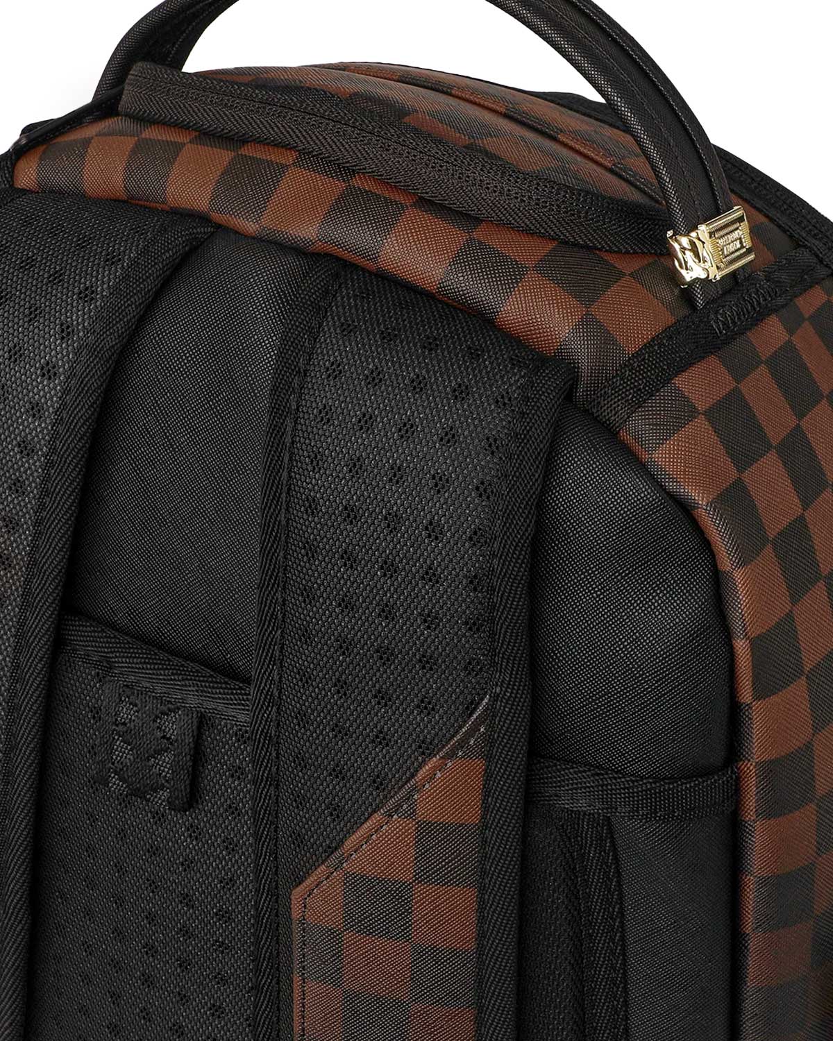 Sprayground Brown Check Ghost Drip Backpack