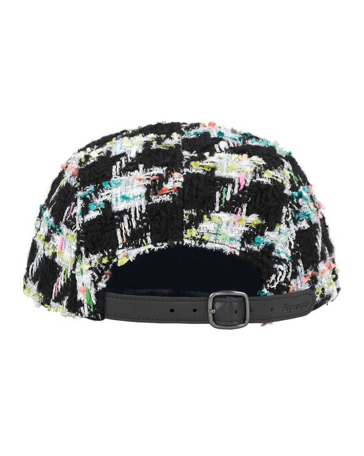 Supreme Metallic Boucle Camp Cap Black