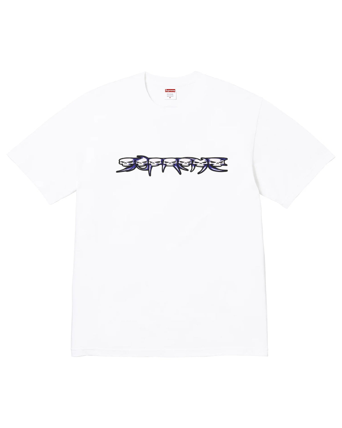 Supreme Skulls Spellout Tee White