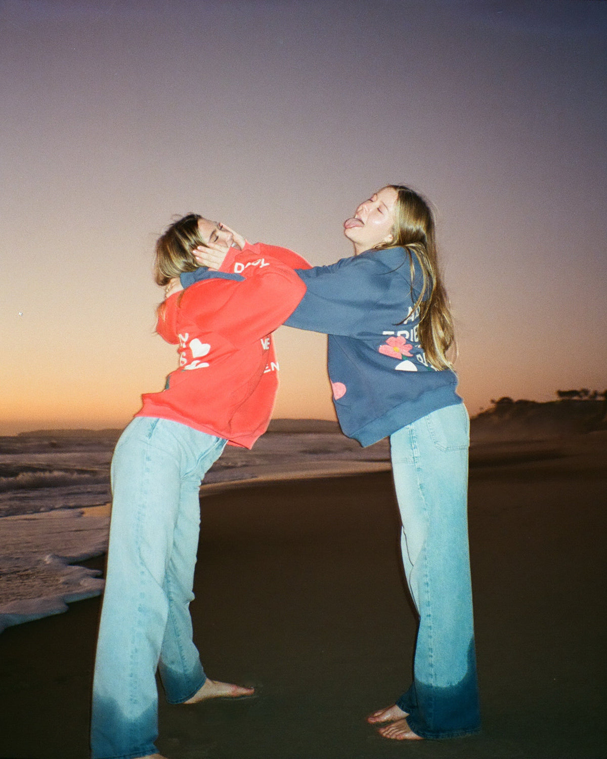 All my Friends Oversized Lux Hoodie in Red